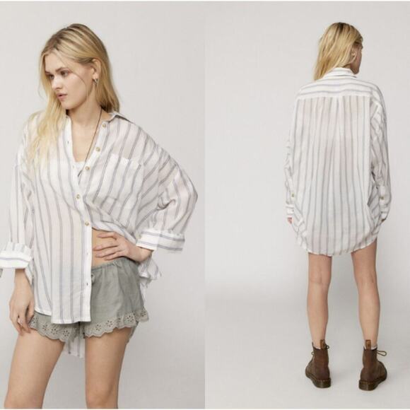 BDG Tops - Ryanne Oversized Button-Down Shirt